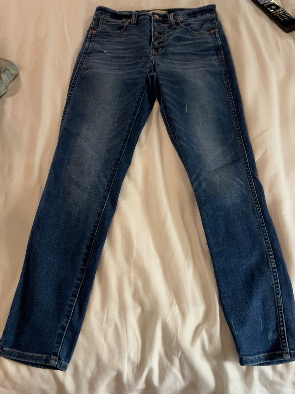 Madewell 10” High-Rise Skinny Jeans 27 Button Fly Medium Wash J0281